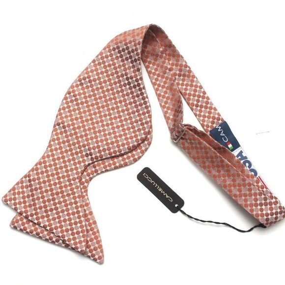 Men's Self tied Bow Tie Copper Color Bowtie - Picture 3 of 10